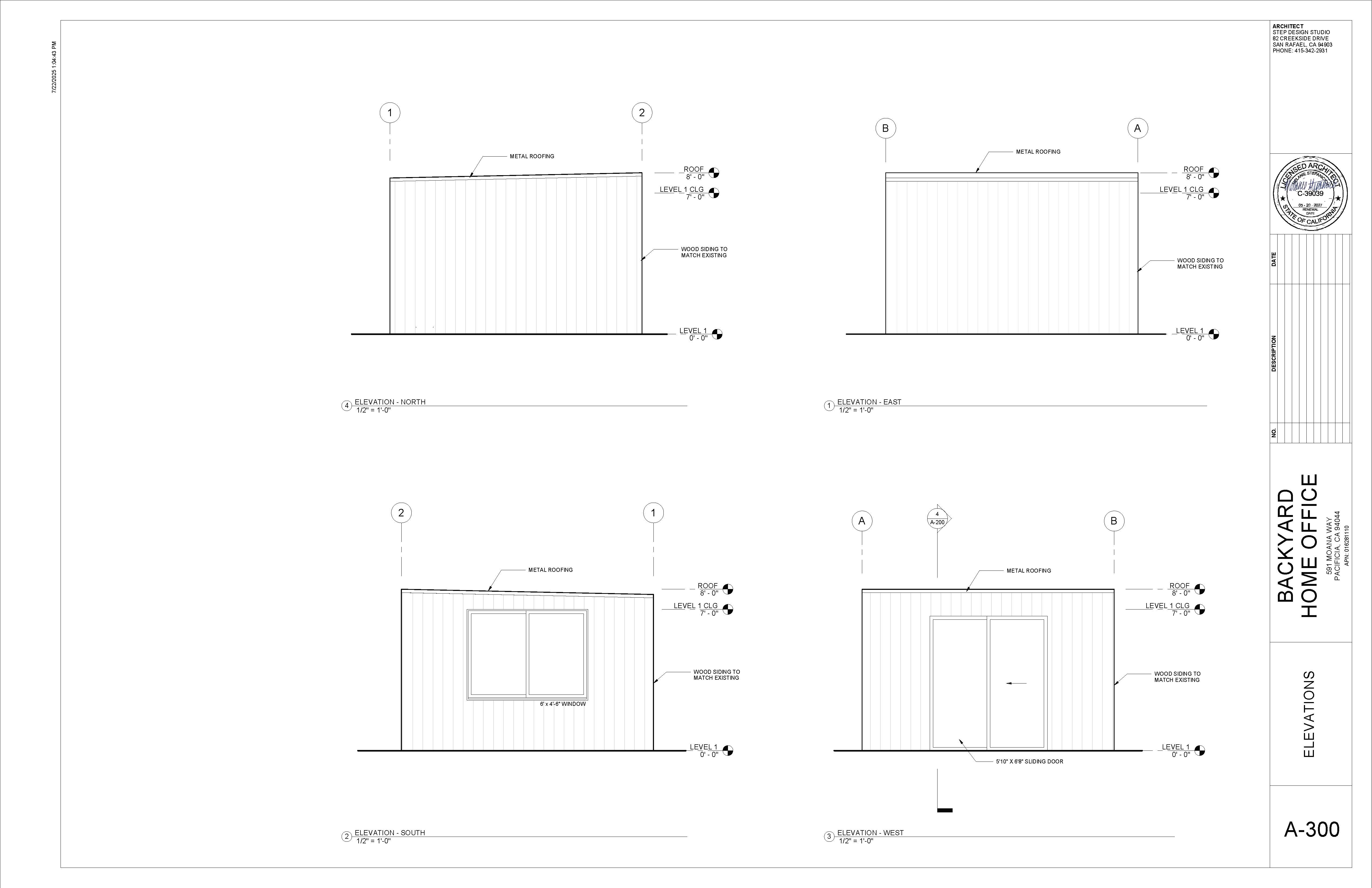 Terrain threshold design with house and landscaped path