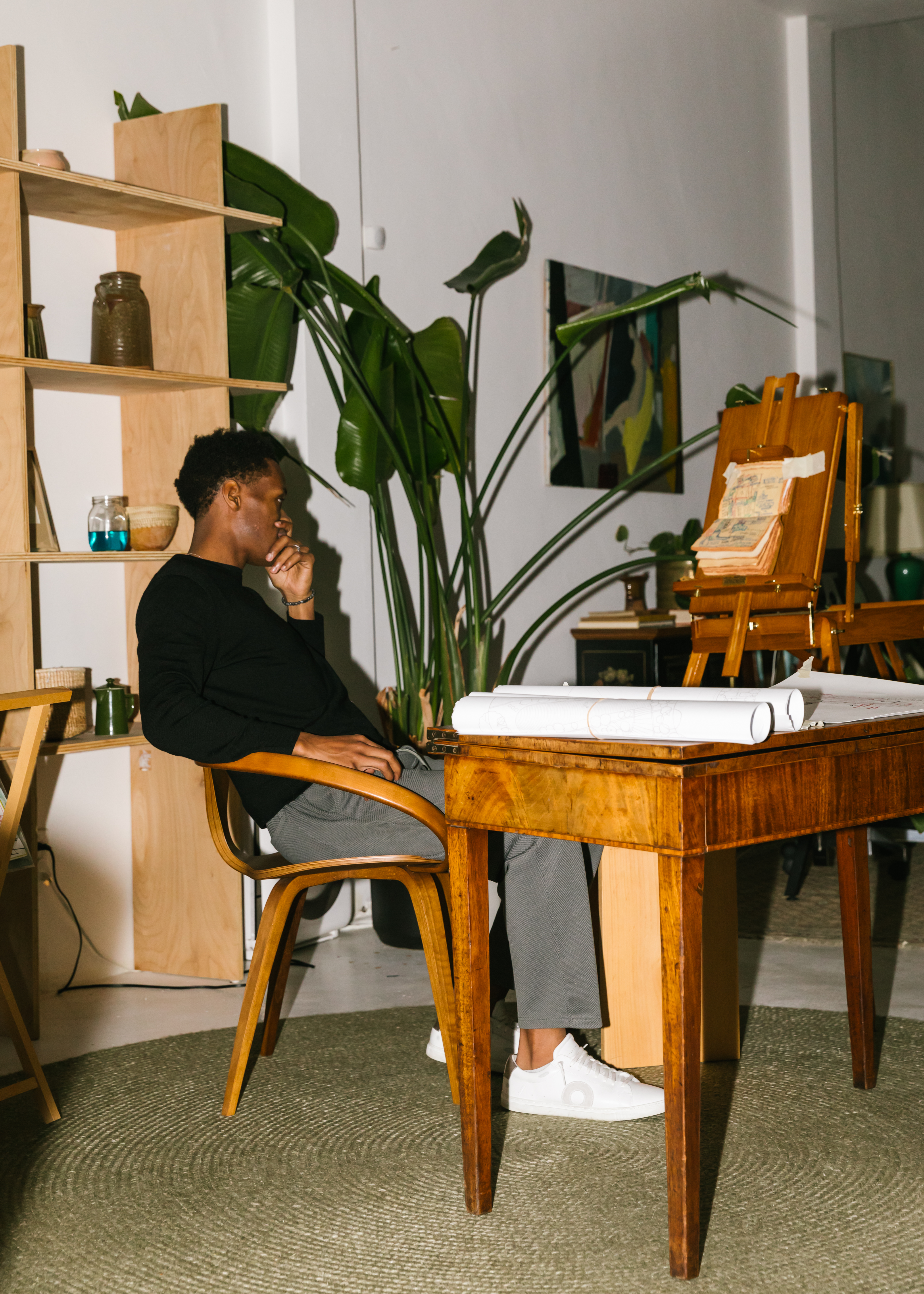 Terrain threshold design with house and landscaped path